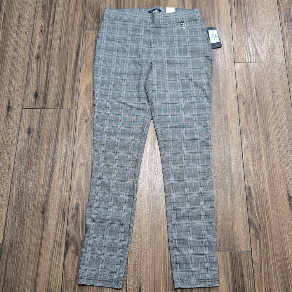 Tommy Hilfiger NWT Grey Glen Plaid Pull On Skinny Pants Size 8 NEW $89 - Picture 2 of 12